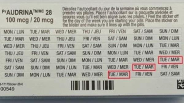 召回避孕药;加拿大卫生部警告说，剂量可能不准确